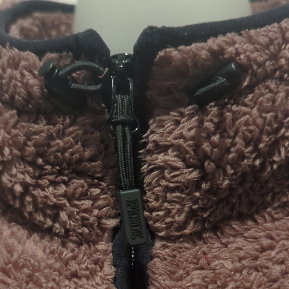 PINK Victoria's Secret Sherpa 1/4 Zip Pullover - Picture 5 of 6